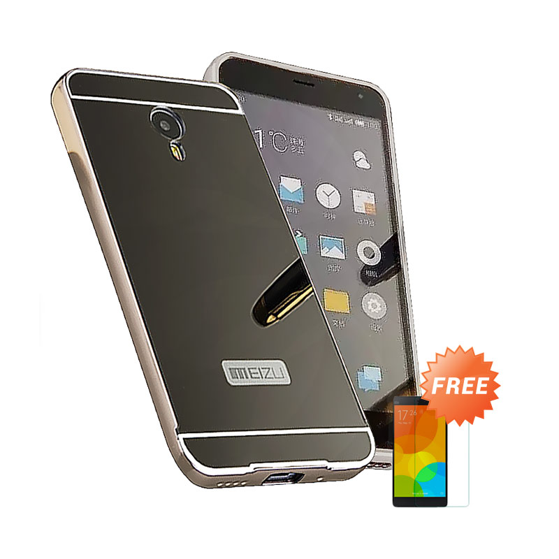 jual alumunium bumper with mirror backdoor slide casing for meizu m2 mini 5 inch black jual alumunium bumper with mirror backdoor slide casing for meizu m2 mini 5 inch black