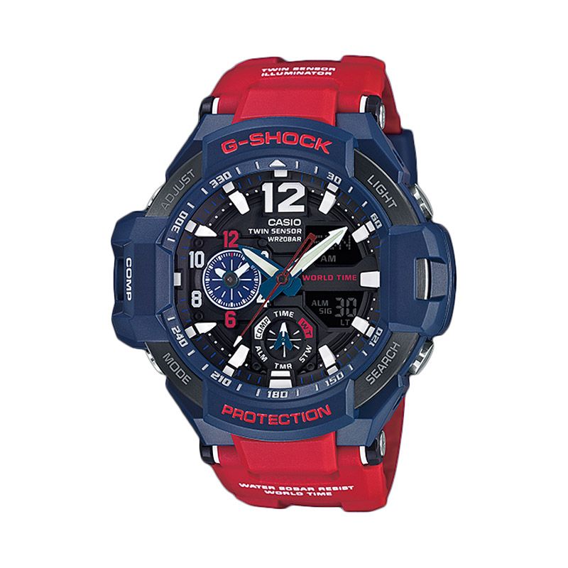 Jual Casio G-Shock GA-1100-2A Gravity Master Red Blue Jam 