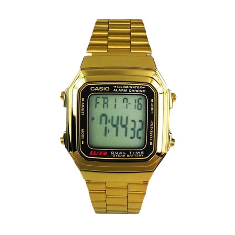 Promo CASIO A 178WGA 1A Vintage Gold Jam Tangan pria Diskon 14 di