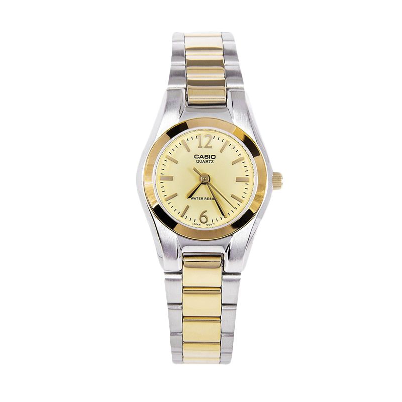 Jual CASIO Duotone LTP-1253SG-9A Silver Gold Jam Tangan 