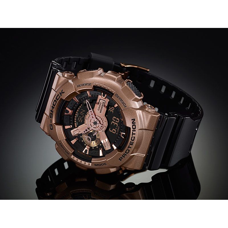 Ga 110 G Shock Rose Casio G-Shock Black And Rose Gold Analog