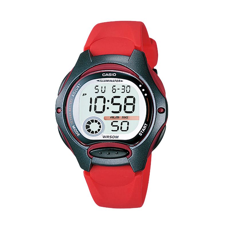 Promo CASIO Sporty LW2004AV Red Black Jam Tangan Wanita Diskon 16 di