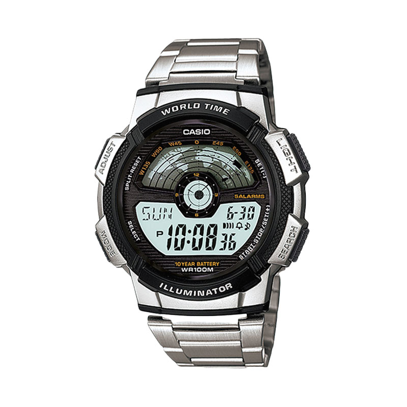 Jual Casio AE-1100WD-1AVDF Jam Tangan Pria Silver Online 