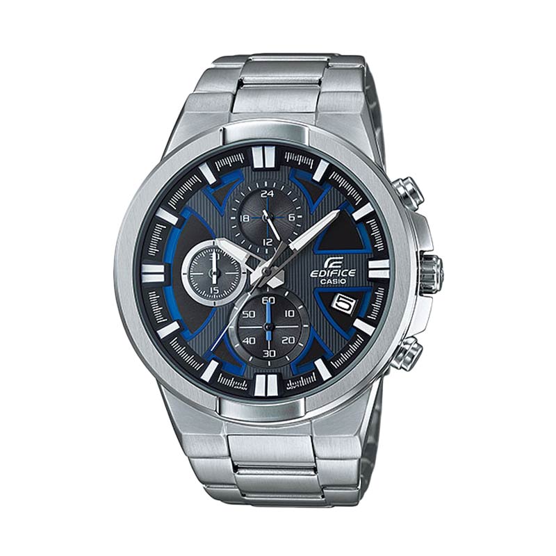 CASIO EDIFICE Chronograph EFR-544D-1A2 Jam Tangan Pria - Silver Blue