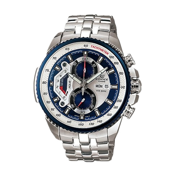 Jual Daily Deals - Casio Edifice EF-558D-2AVDF Stainless Steel Biru