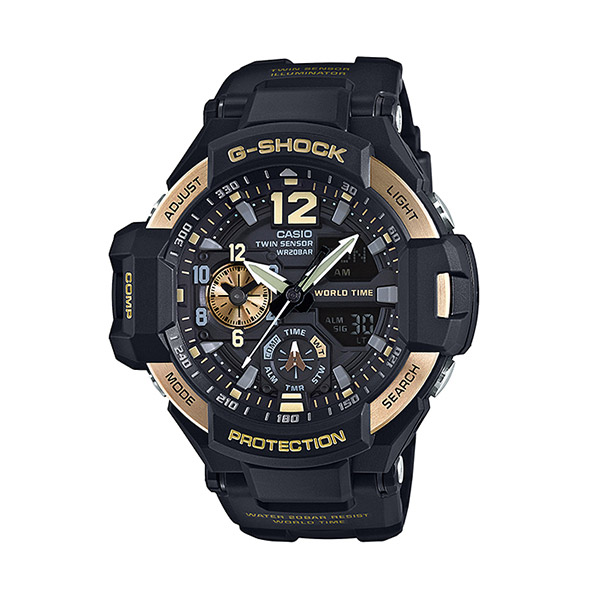 CASIO G-SHOCK GA-1100-9G Gravity Master Gold Jam Tangan Pria