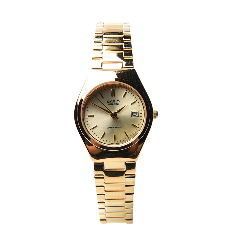 CASIO Jam Tangan Wanita Original - Bonus Baterai - LTP-1170N Gold