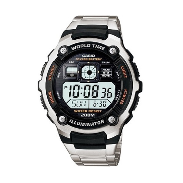Jual Casio Man Illuminator AE-2000WD-1AVDF Hitam Silver 