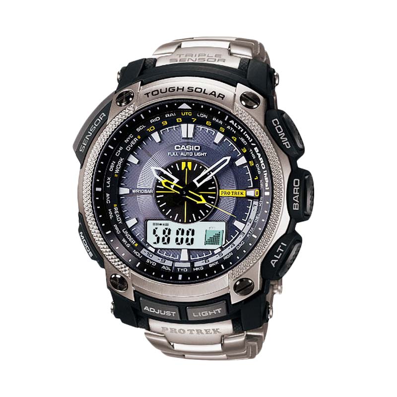 Jual CASIO Protrek PRG-500T-7DR Titanium Triple Sensor Jam 