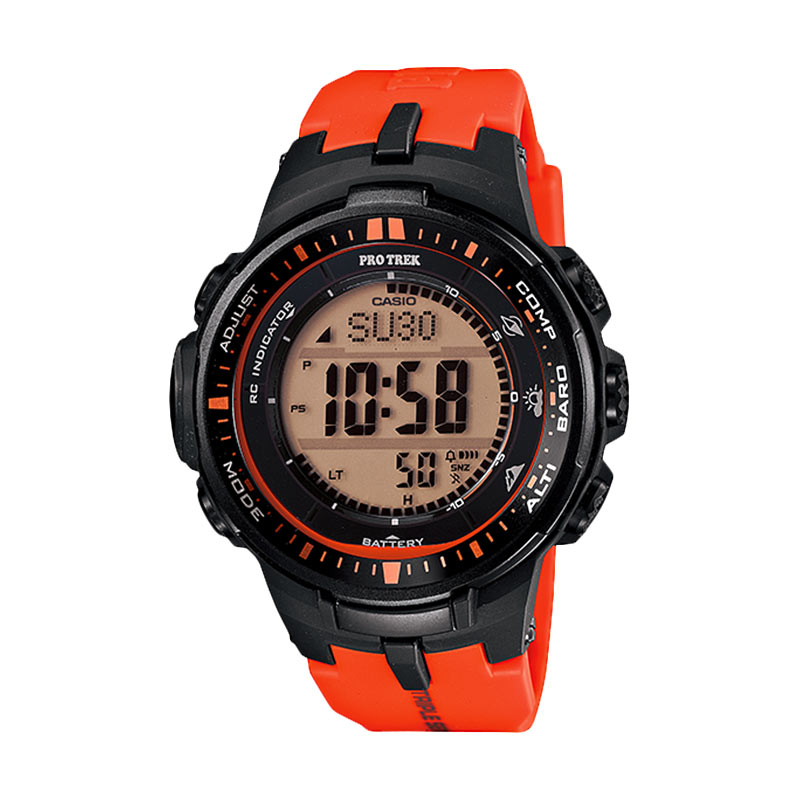 Casio Protrek Prw-3000-4dr Triple Sensor Waveceptor Orange 
