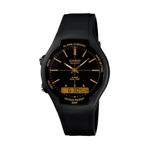 Casio Standard AW-90H-9EV Original Jam Tangan Pria - Black