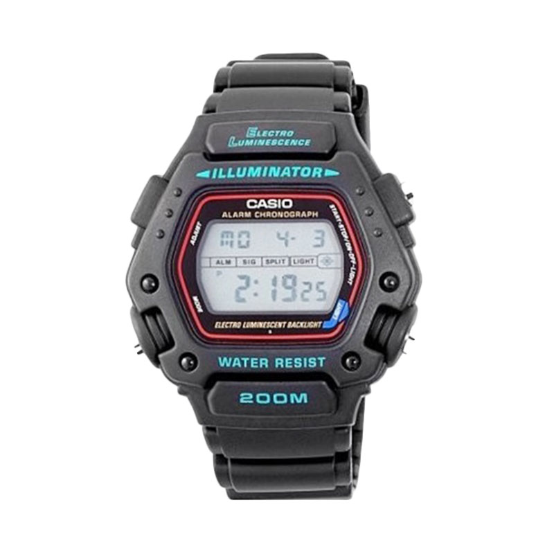 Casio Water Sport Dw-290-1v Hitam Jam Tangan Pria