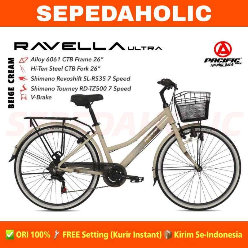 Sepeda Remaja Jual Sepeda Keranjang PACIFIC RAVELLA ULTRA 7 Speed 26 Inch Remaja ...