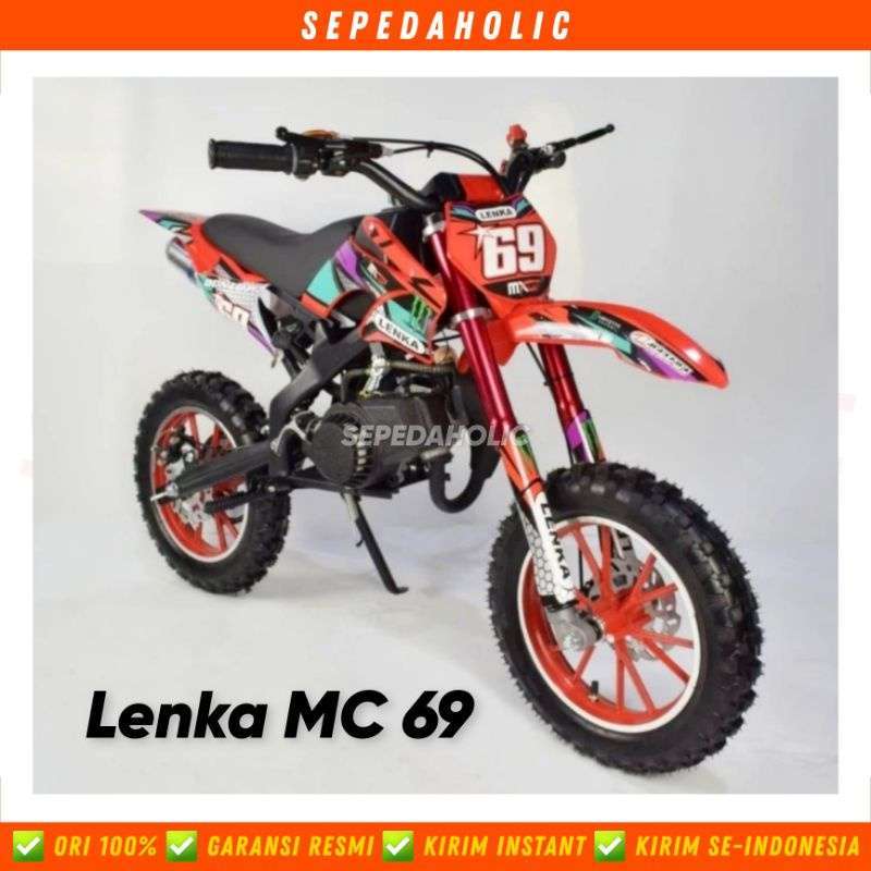 Promo Motor Bensin Mini Trail Anak Lenka Mc 69 Merah Diskon