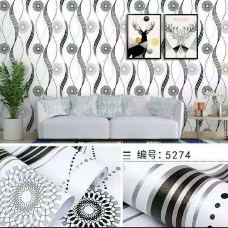 Jual Wallpaper sticker dinding murah ± 9m x 45cm tidak sampai 10m