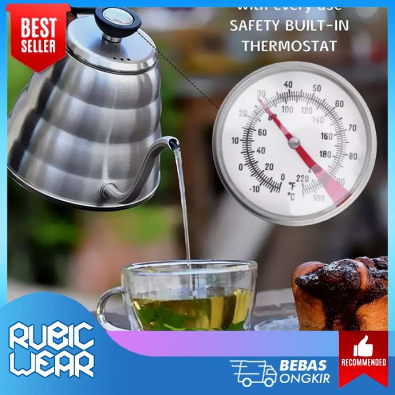 Promo Coffee Maker Pot V60 Drip Kettle Teko Barista 1200ML with Thermometer Diskon 33 di Seller