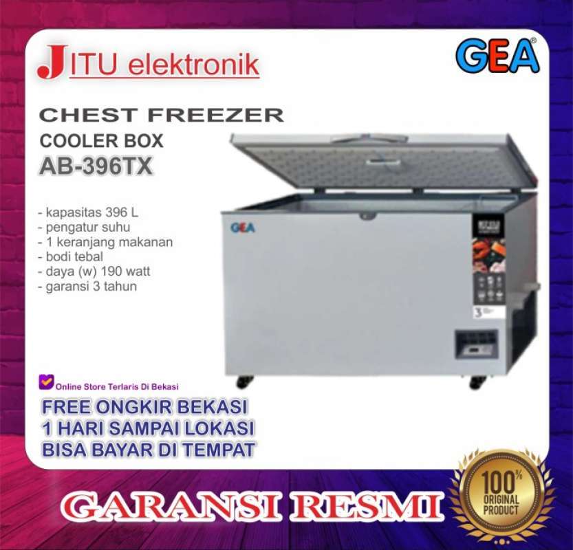 Promo Gea Ab 396 Tx Chest Freezer Box 396Tx 330 L Lemari Pembeku 396 ...