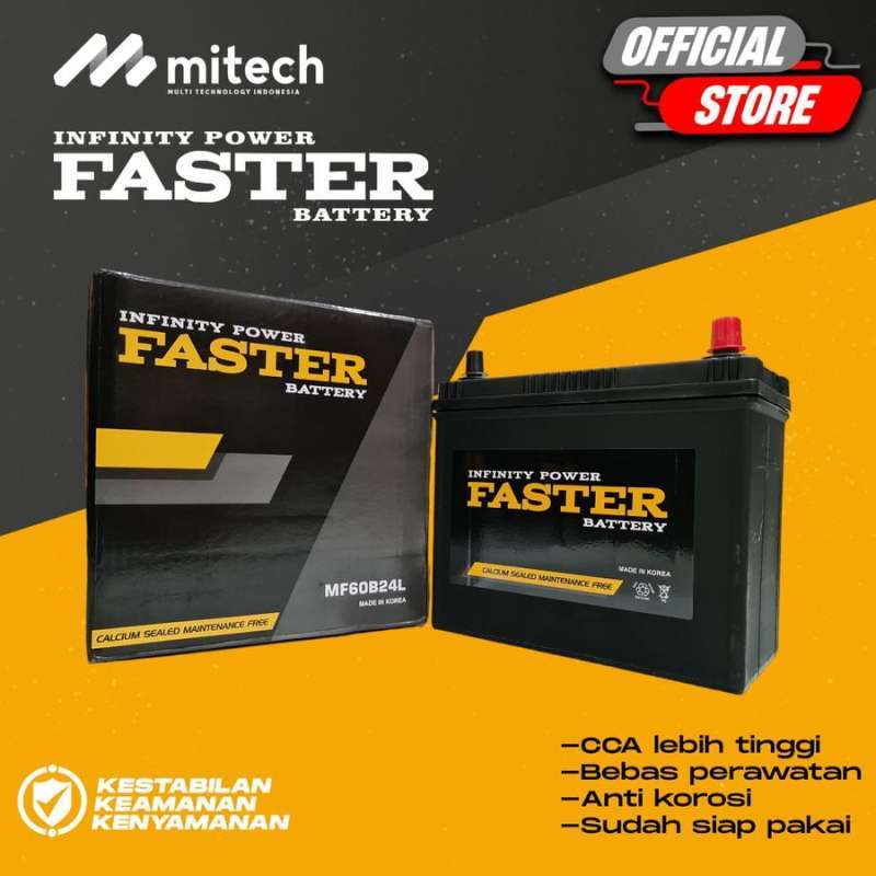 Jual Aki Mobil Datsun Go NS60L 60B24L FASTER BATTERY Aki Kering 12V