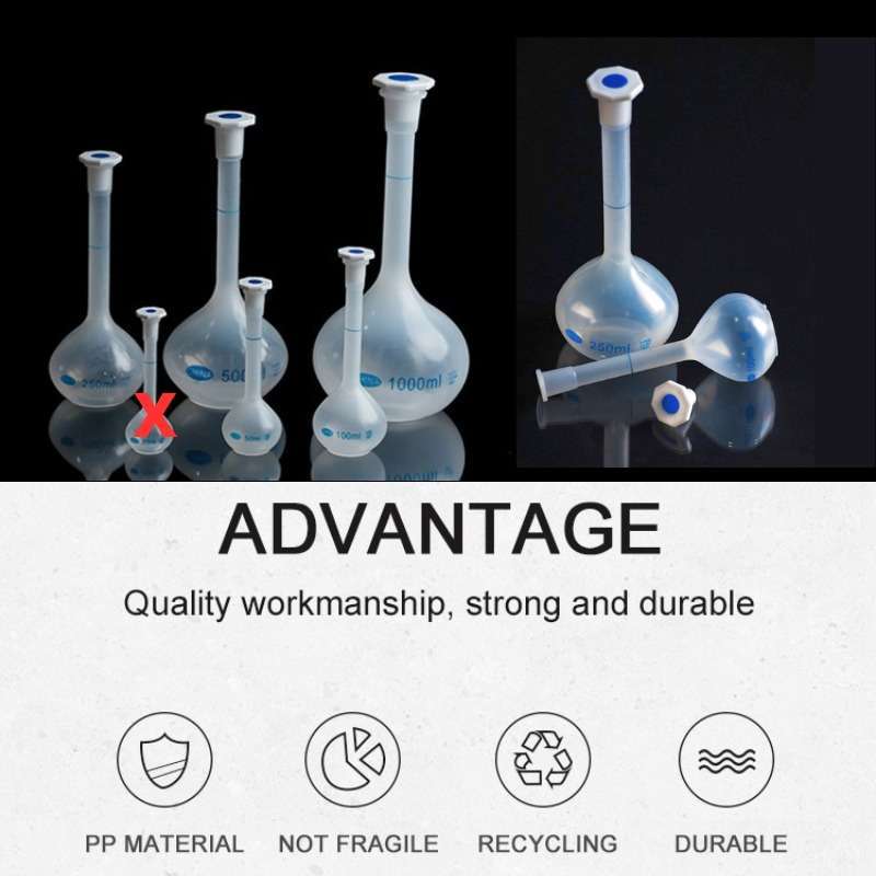 Jual Gelas Ukur Laboratorium SIze Besar Labu + tutup Volumetrik / Labu