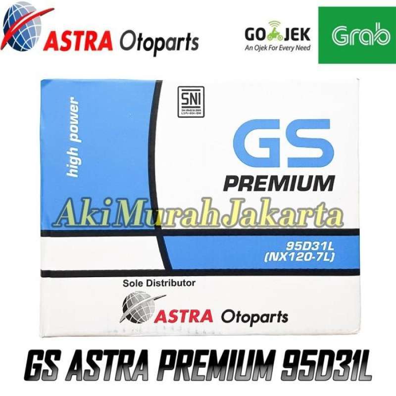 Jual Aki Mobil VW Caravelle 95D31L GS Astra Premium Aki Basah 12V 80Ah