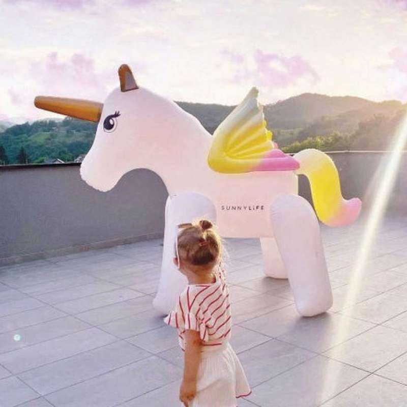 Springkle Mainan Promo Sunny Life Inflatable Giant Sprinkler Unicorn Mainan Air Anak ...