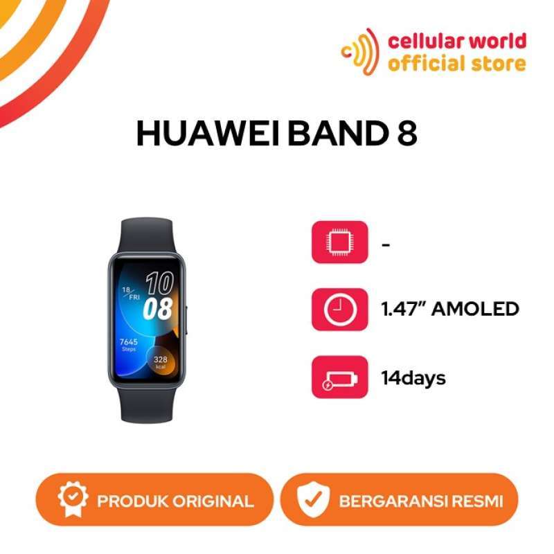 Jual Smartwatch Huawei Band 8 Midnight Black Garansi Resmi Indonesia Di