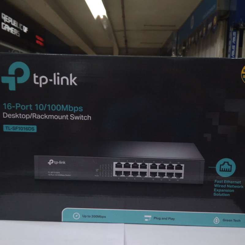 Jual Switch Hub 16 Port 100mbps Rackmount Tp-link (metal Chase) Di ...