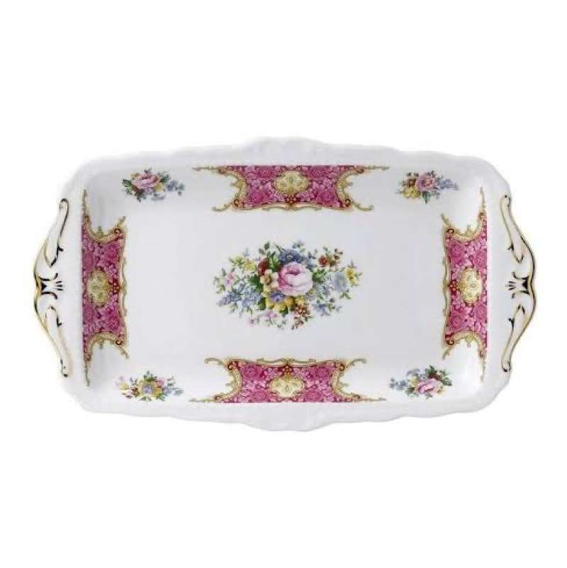 Promo Royal Albert Lady Carlyle Sandwich Tray Doulton England Porcelain