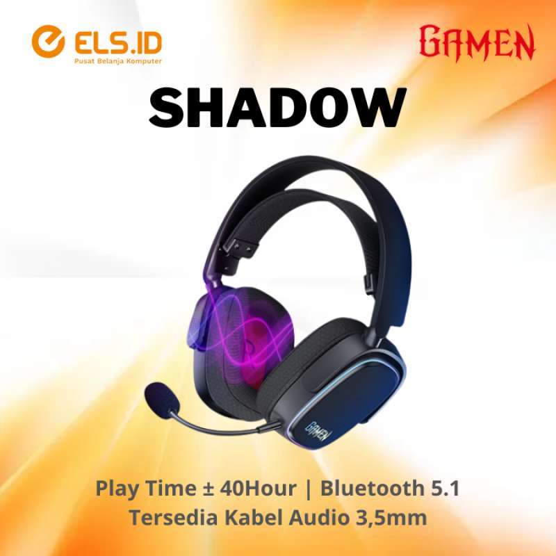 Jual Gamen Shadow Headset Gaming Wireless 45ms Low Latency Bluetooth