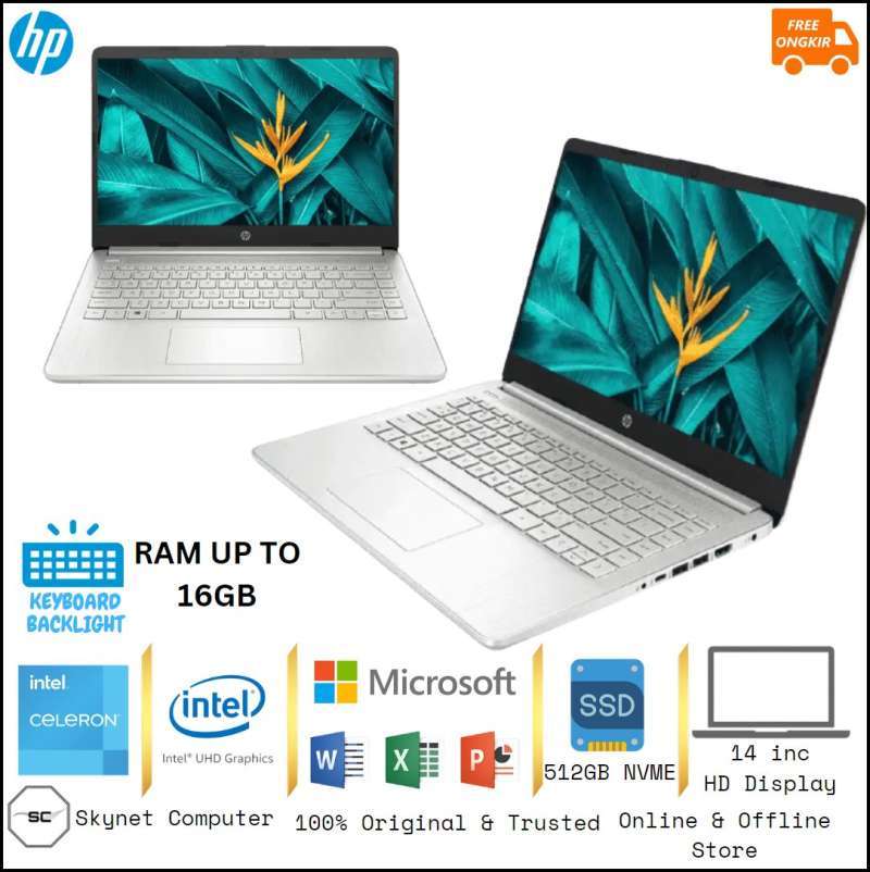 Jual Laptop HP 14s DQ3109TU DQ3111TU Intel Celeron N4500 Ram16Gb ...