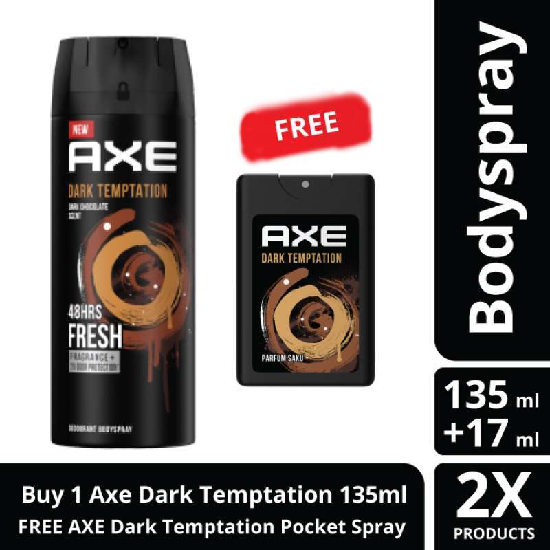 Promo Buy 1 AXE Deodorant Bodyspray Dark Temptation [135 mL] Free Dark