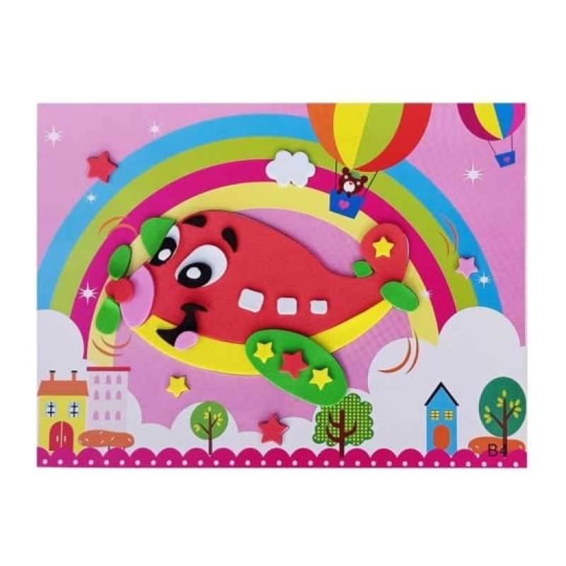 Jual Mainan Kolase Menempel Diy Eva Sticker Part 2 - B4 Plane Di Seller ...