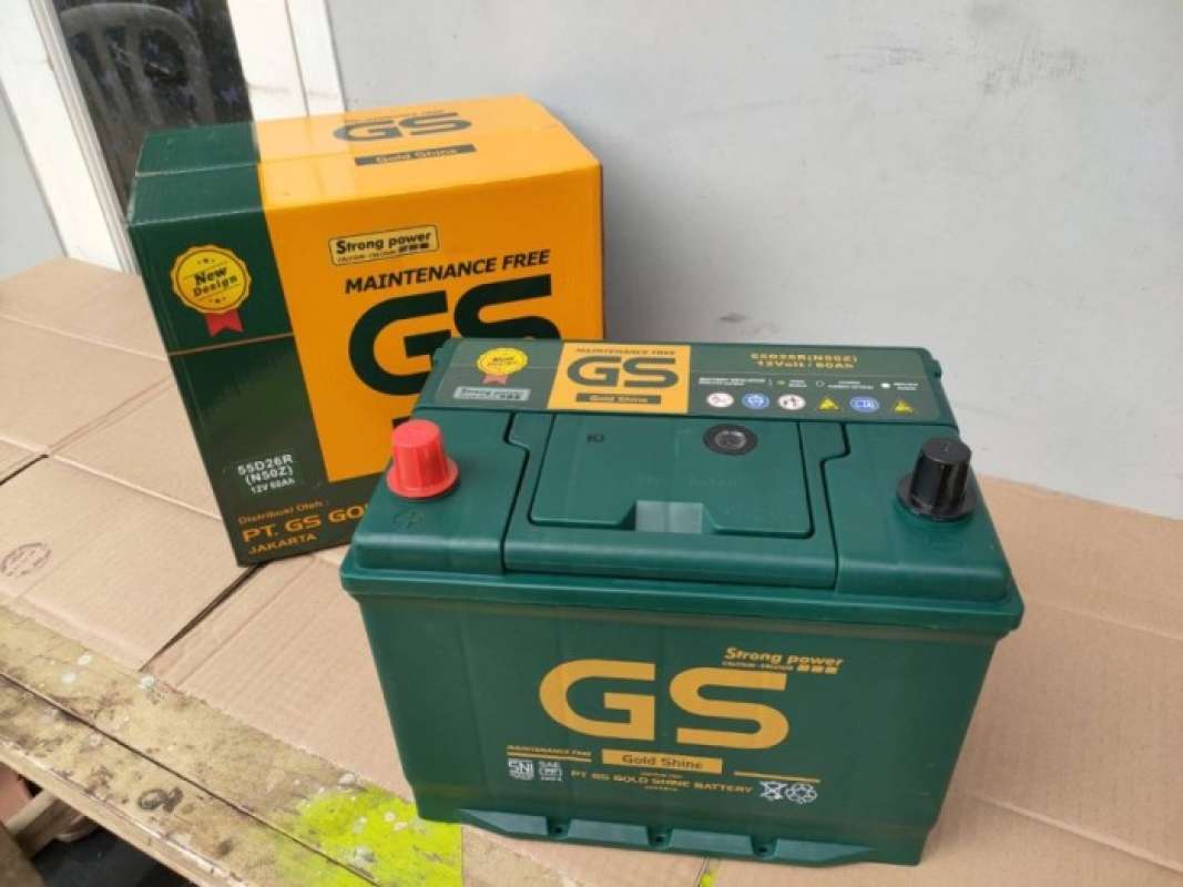Promo Aki Mobil Gs Mf N50z 55d26r 12 Volt 60 Ampere Diskon 23% Di