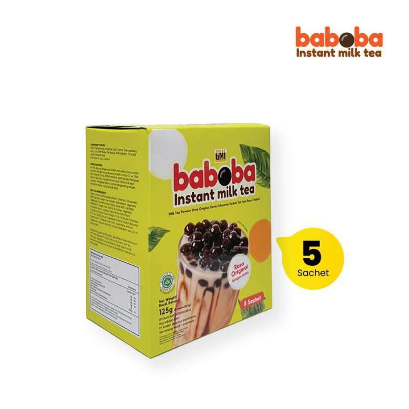 Jual Baboba Minuman Instant Milk Tea Boba 5 sachet di Seller Baboba