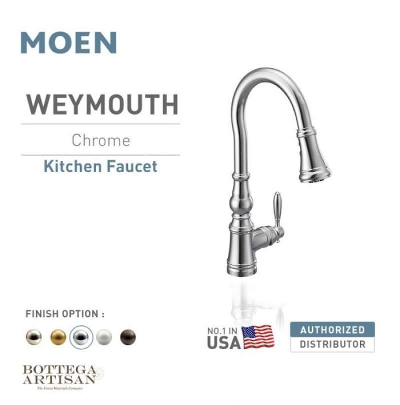 Jual Chrome One-Handle High Arc Pulldown Kitchen Faucet S73004 di ...