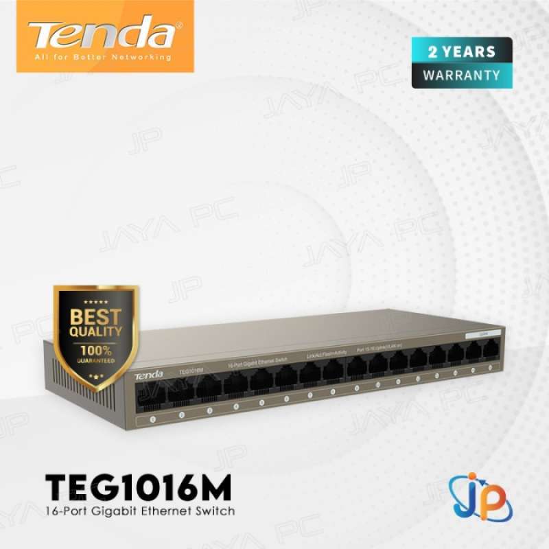 Jual Tenda TEG1016M 16-Port Gigabit Desktop Ethernet Switch Hub di ...
