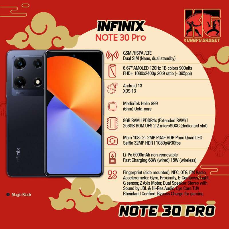 Jual Infinix Note 30 Pro 8/256 RAM 8GB Internal 256GB Garansi Resmi ...