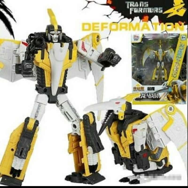 Promo BMB Black Mamba Transformers Dino Force Robot Pterosaur Kuning