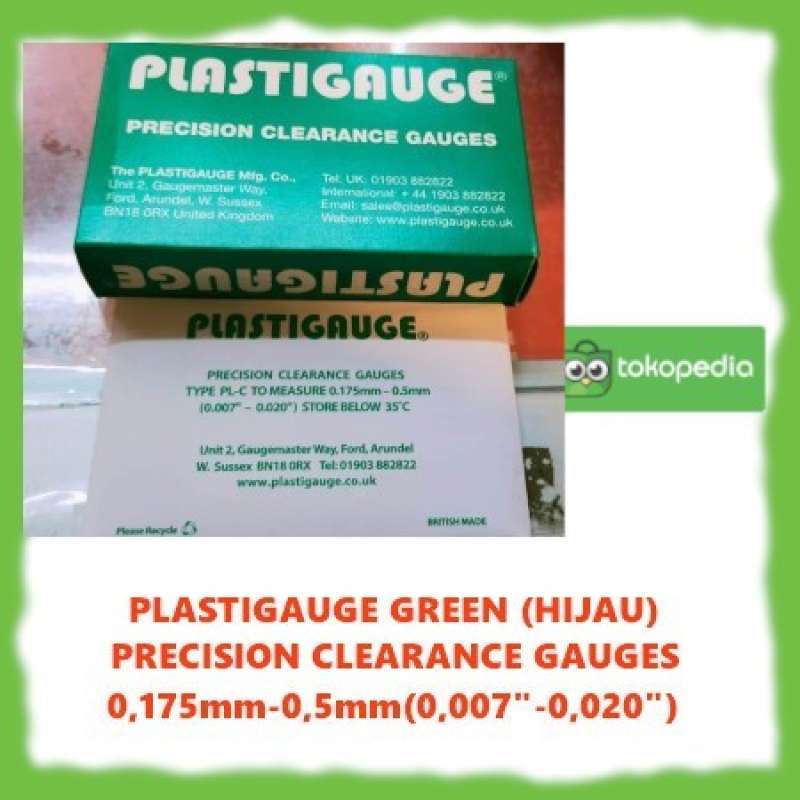 Promo Plasti gauge green plastigauge plastic gauge hijau 0.1750.5MM