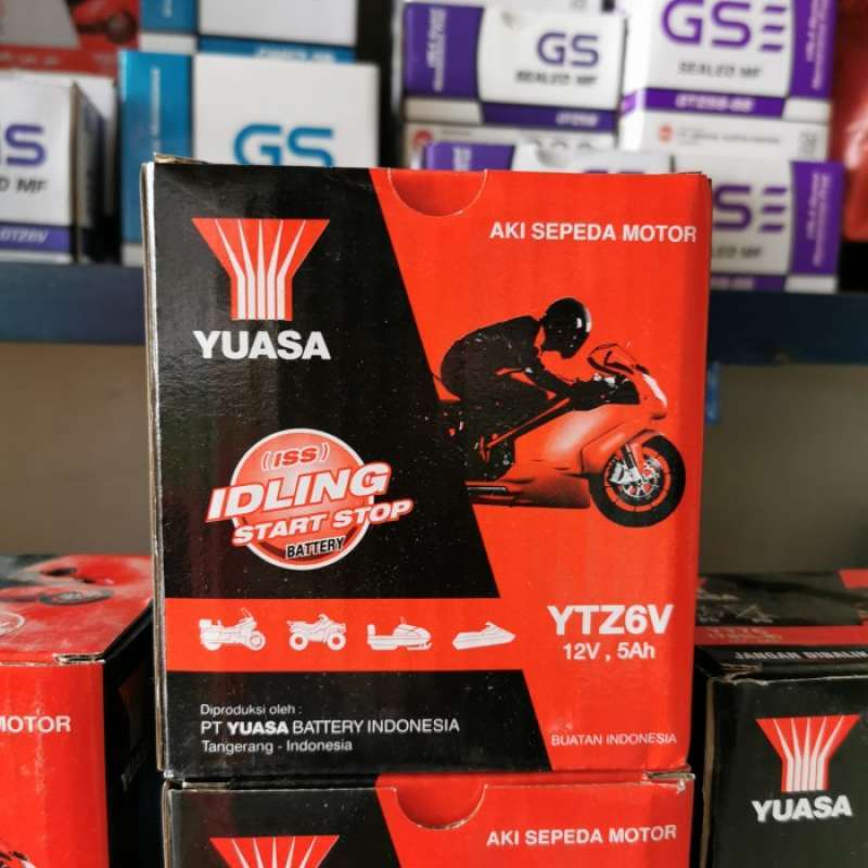 Promo Aki Baterai Kering Yuasa Ytz6V Iss/12V 5Ah/Gtz6V Vario Pcx 125