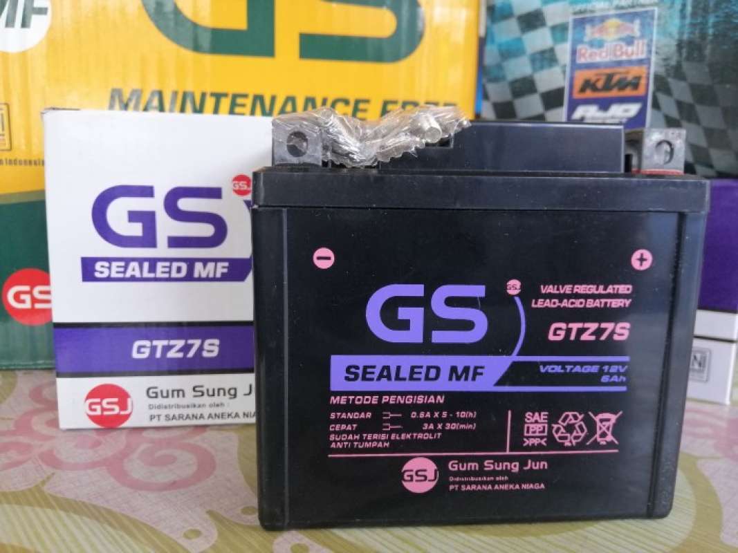 Promo Aki Motor Vespa Gts 150 Gtz7s /gtz6 S Gs Y Accu Kering Mf Diskon