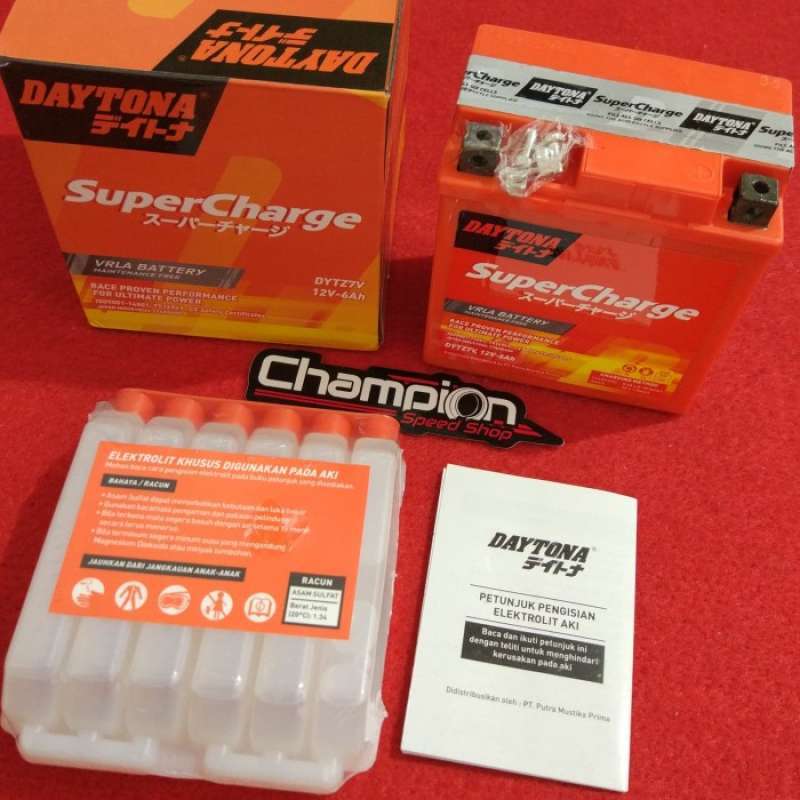 Promo Super Charge Battery Vrla Aki Daytona Dytz7V Yamaha Nmax Diskon