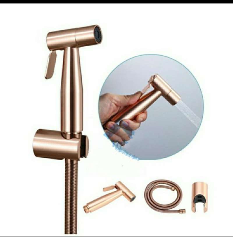 Promo Jet Shower Rose Gold Stainless 304 Set Shower Cebok Rose Gold