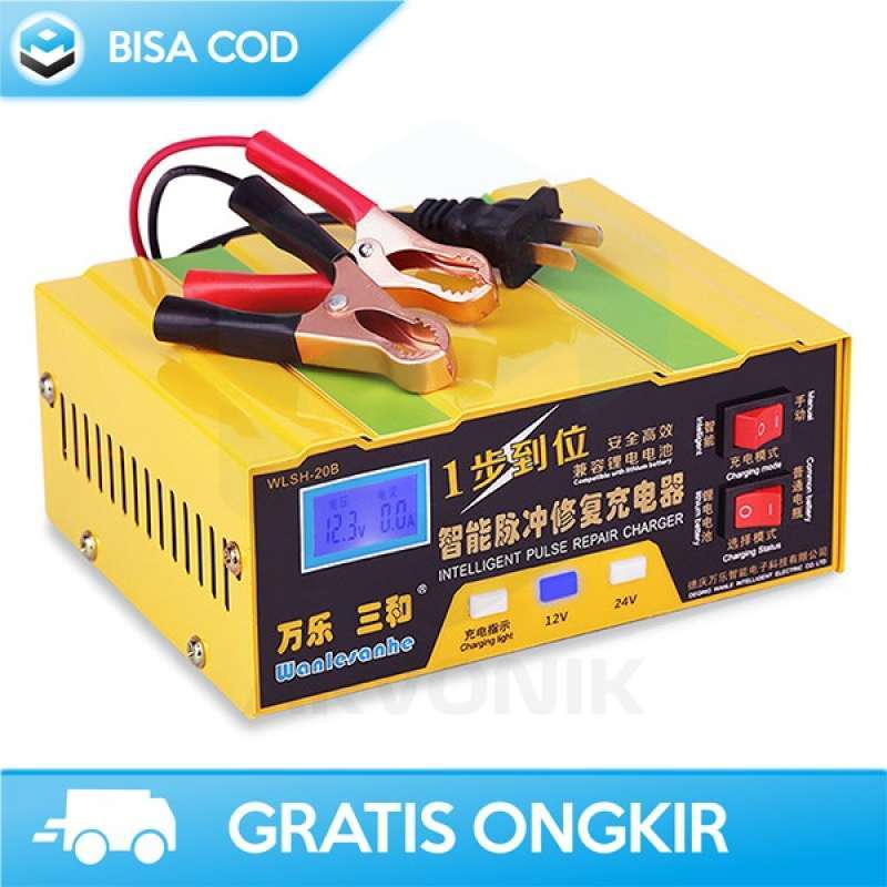 Promo CHARGER AKI MOBIL 12V OTOHEROES ORI MF-2B CAS AKI MOBIL DAN MOTOR