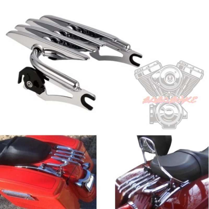 Detachable Two-Up Luggage Rack For Harley Davidson Road Glide Street Glide 09-24