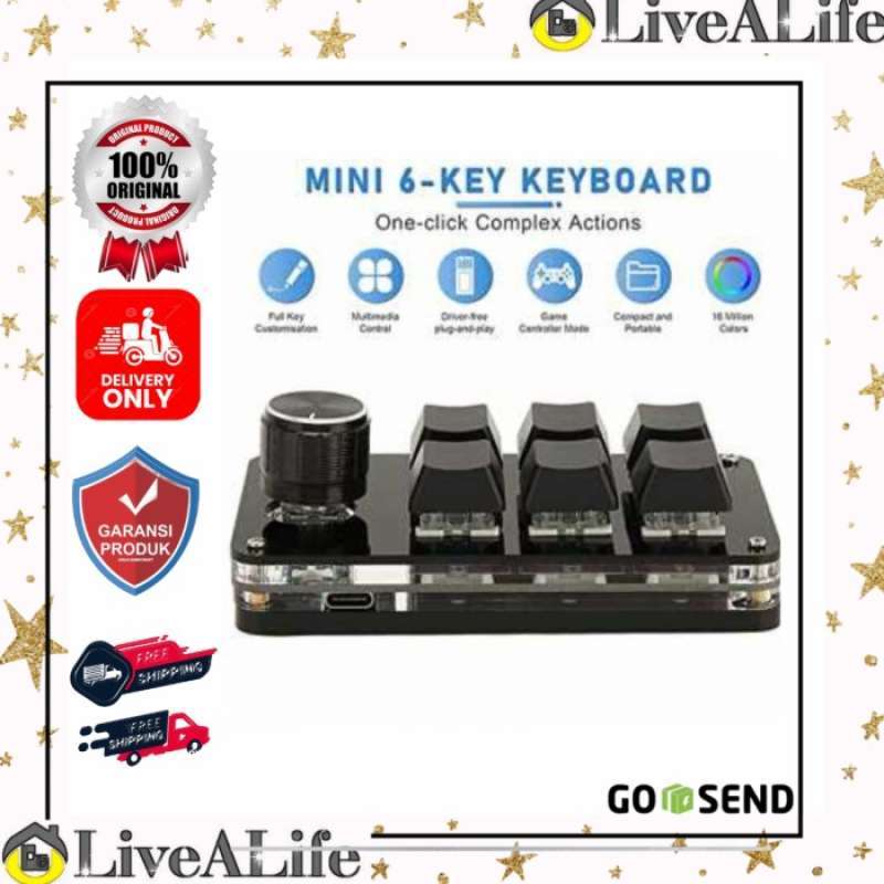 Promo 6 Key Mechanical Keyboard RGB USB Gaming Shortcut - VD6R Diskon ...