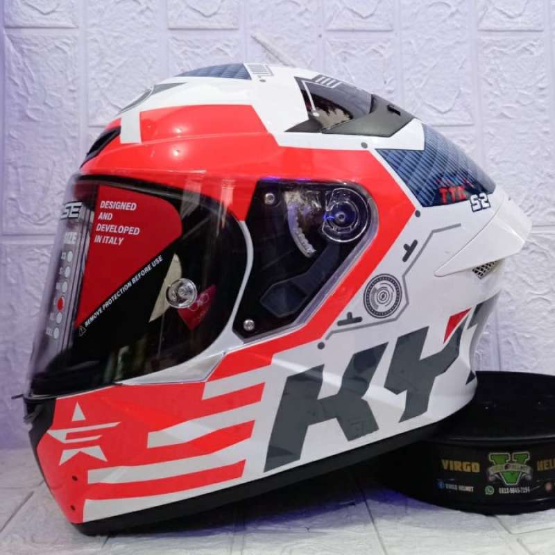 Promo Helm Kyt Tt Course Motif Fuselage Red kyt Ttc Motif Terbaru