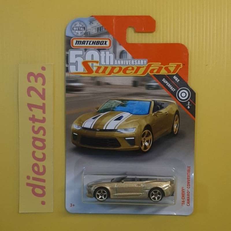 Matchbox Superfast '16 Chevy Camaro Edelbrock 1:64 - Collezione, Rosso, HLJ61