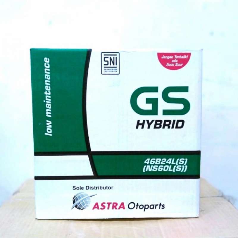 Jual Aki mobil Toyota Yaris, Altis, Vios GS astra hybrid NS60LS aki