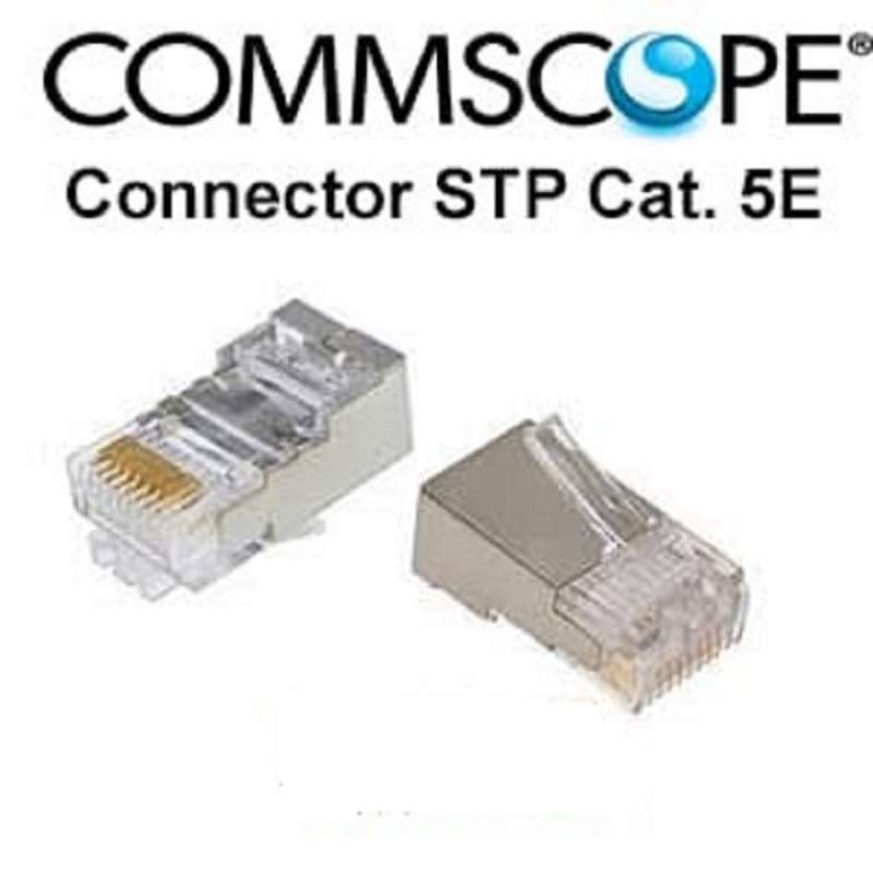 Promo Connector Rj45 Stp Cat.5E Cat5 Amp Commscope Metal Pack Isi 100 ...